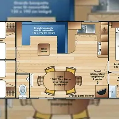 Mobil-home Spacieux Avec Terrasse Pour 6 Personnes - Api-1-52-386 Camping *